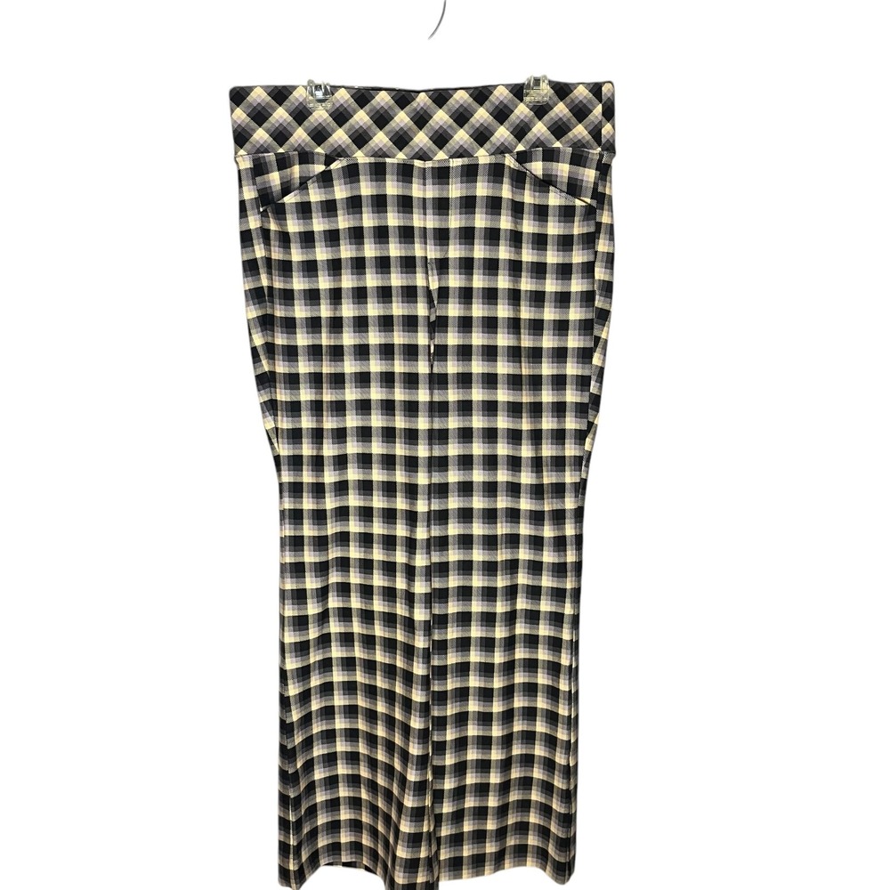 Torrid Women's NWT Plaid Stretch Elastic Waist Pants 2R 18/20 2X Flared Leg